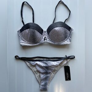 Tavik 2 Piece Bikini Set Black and White
